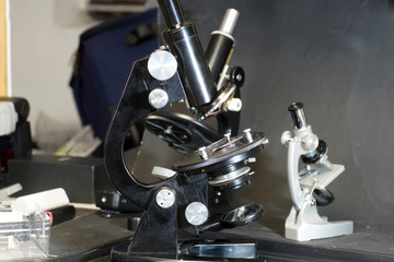 Detail of a microscope
