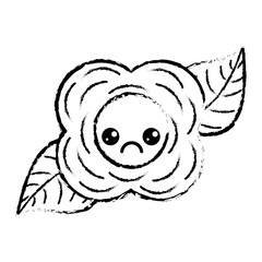 yellow flower kawaii cartoon natural vector illustration sketch design