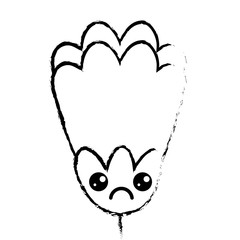 pink flower kawaii cartoon decoration vector illustration sketch design