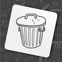 trash can doodle