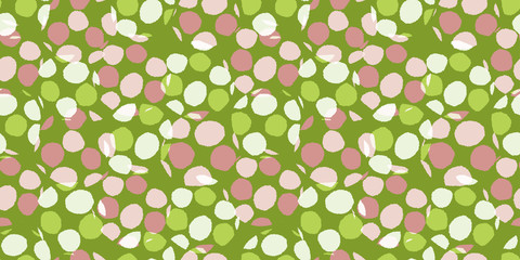Random polkadots background. Seamless pattern.Vector. ランダムドットパターン