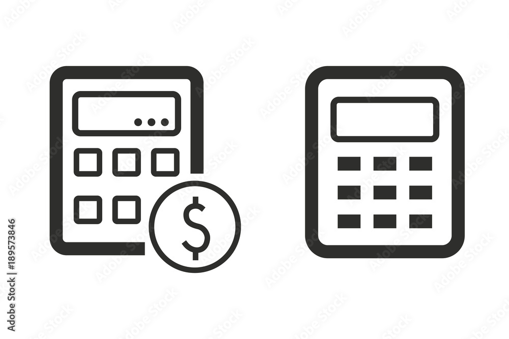 Wall mural calculator vector icon.