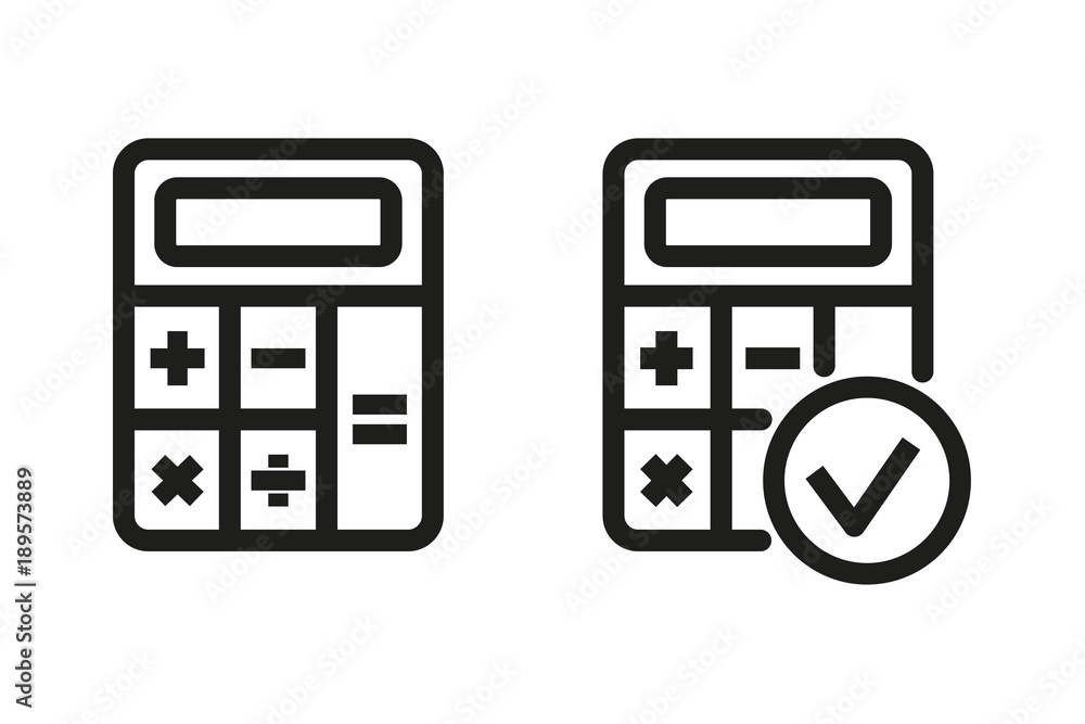 Wall mural calculator vector icon.