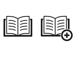 Add book vector icon.