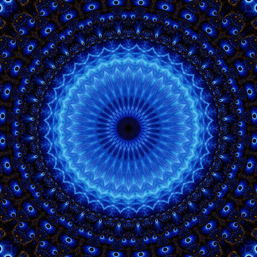 Blue Mandala Kaleidoscope