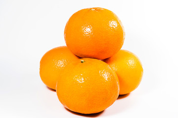 Ripe fresh orange on a white background organic healthy fruit