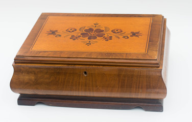 Wooden casket isolated