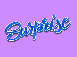 Surprise hand lettering vector illustration