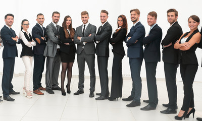 large business team isolated on white background.