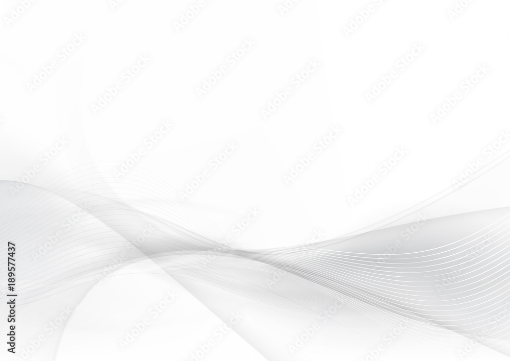 Poster curve and blend gray and white abstract background 004