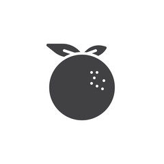 Orange fruit icon vector, filled flat sign, solid pictogram isolated on white. Symbol, logo illustration.