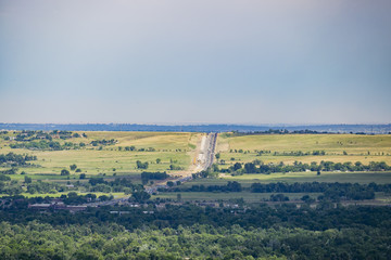 Aerial view of the beautiful Boulder cityscape