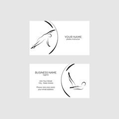Pilates business card vector template