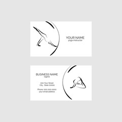 Yoga business card vector template