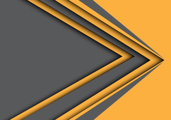 Abstract gray yellow arrow speed design modern futuristic background vector illustration.