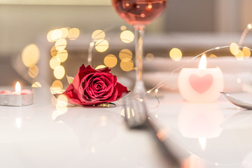 Romantic Valentine' day dinner
