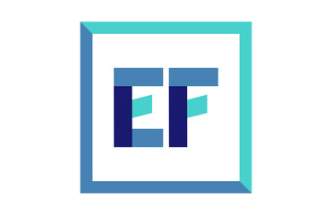 EF Square Ribbon Letter Logo