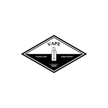 electric cigarette personal vaporizer e-cigarette retro label badge