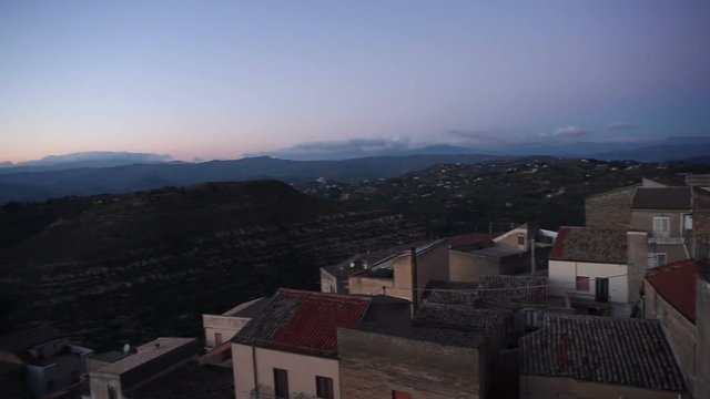 View of Assoro, Sicily