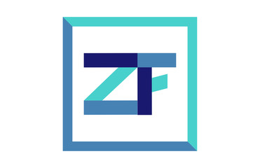 ZF Square Ribbon Letter Logo