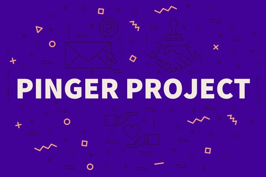 Conceptual business illustration with the words pinger project