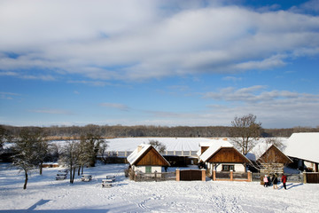 traditional peasant architecture in Prerov nad Labem, Central Bohemian region, Czech republic