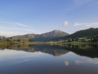 The beautiful Marys Lake of Rocky Mountain National Park