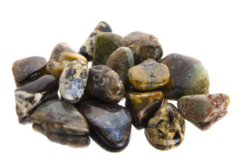 Semiprecious stones isolated on white background