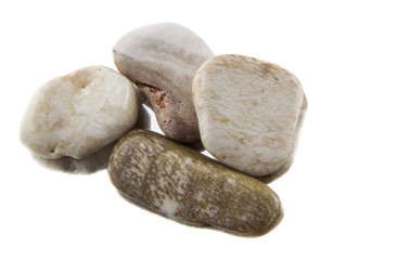 Fototapeta na wymiar Semiprecious stones isolated on white background