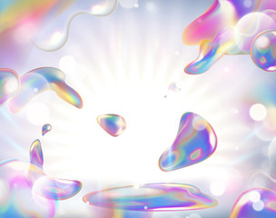 Colorful soap bubbles background