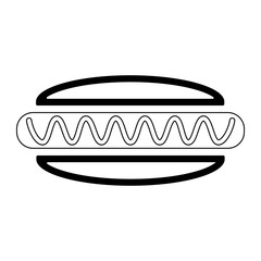 Hotdog - Icon (Schwarz)