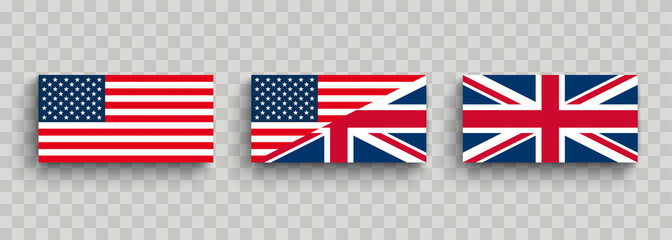 BAnner USA UK Flags Transparent