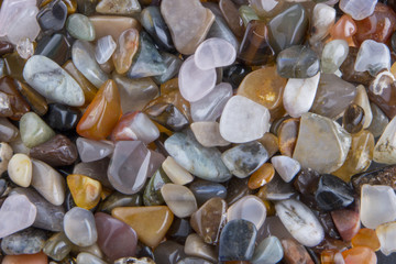 background from multicolored polished stones background