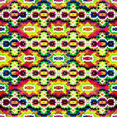 Bright abstract geometric seamless pattern in graffiti style. Quality vector illustration for your design