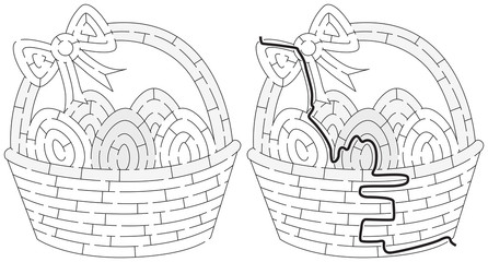 Easter basket maze