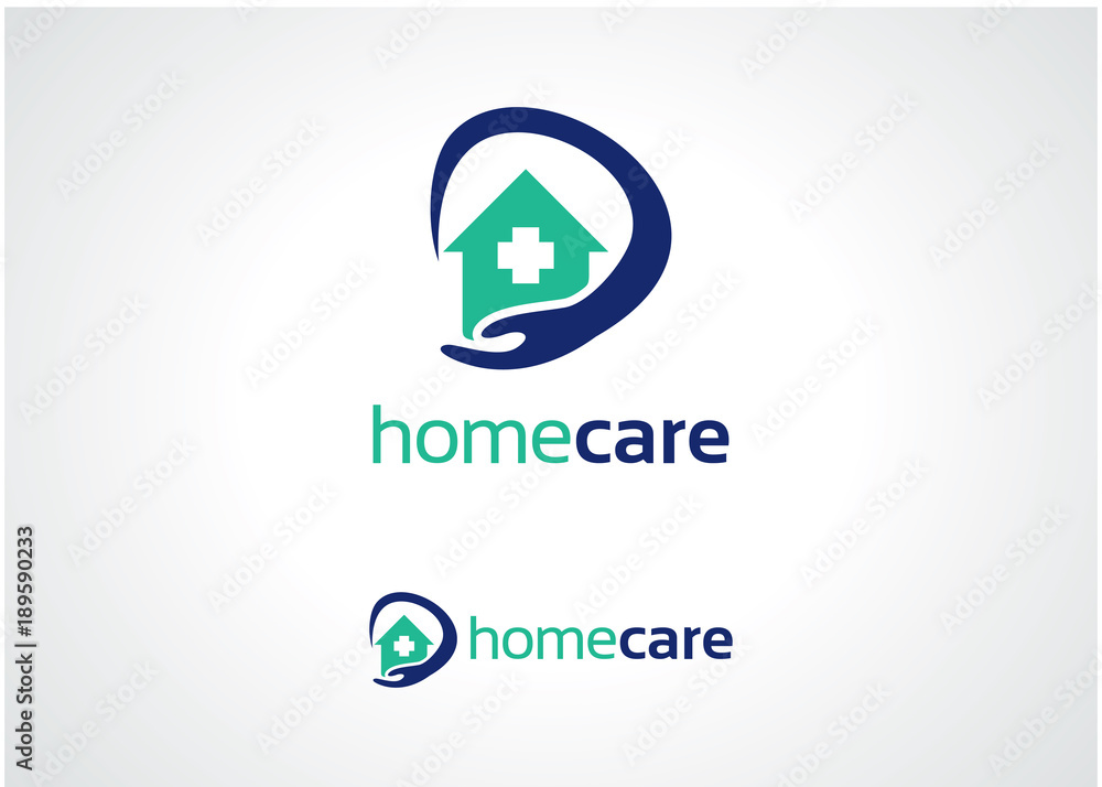 Wall mural home care logo template design vector, emblem, design concept, creative symbol, icon