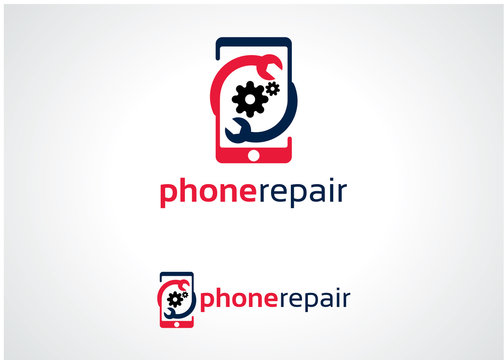 Phone Repair Logo Template Design Vector, Emblem, Design Concept, Creative Symbol, Icon