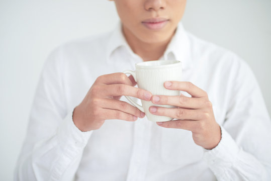 Man with tea cup