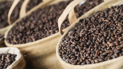 coffee beans close up
