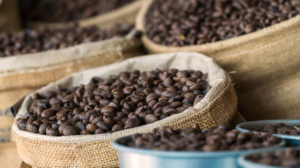 coffee beans close up