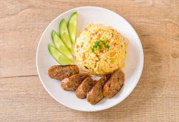Fried Rice with Notrhern Thai Spicy Sausage