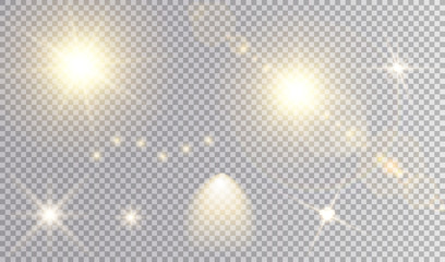 Various golden light effects