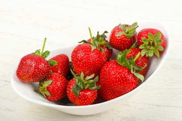 Strawberry in the bowl