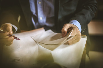 Need to do paper work. Business man .