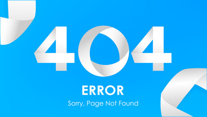 404  ribbon error page not found  vector graphic background
