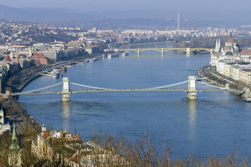 Skyline of Budapest from Gellert Hill