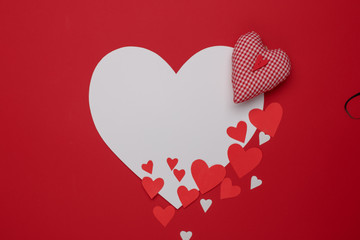 Happy Valentines Day love celebration in a rustic style isolated.