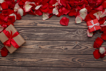 Happy Valentines Day love celebration in a rustic style isolated.