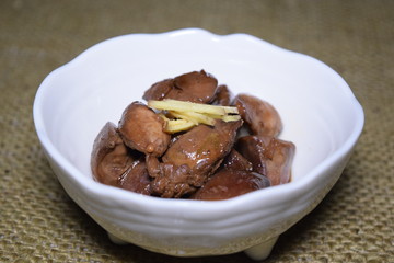 鶏レバーの甘辛煮