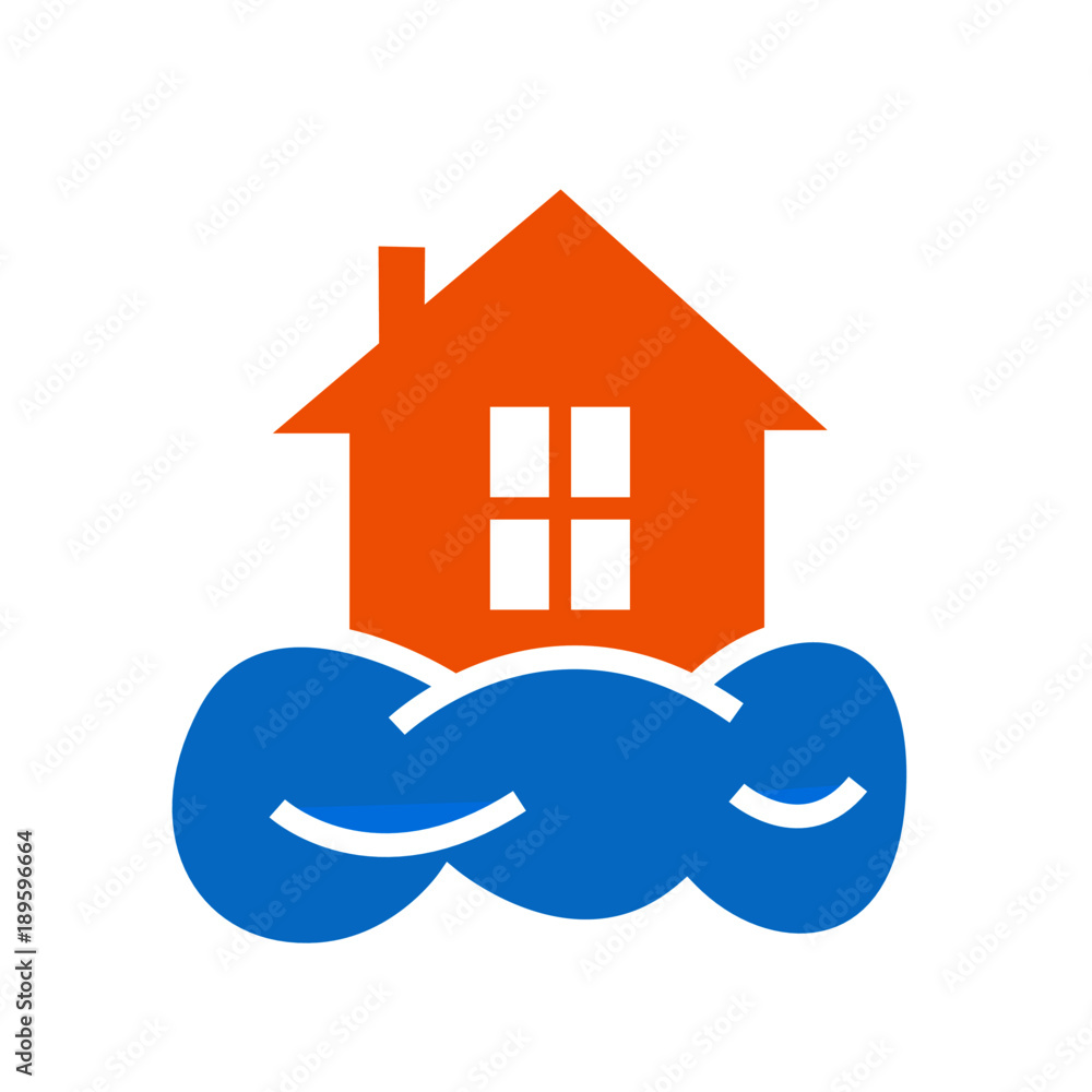 Sticker home cloud logo